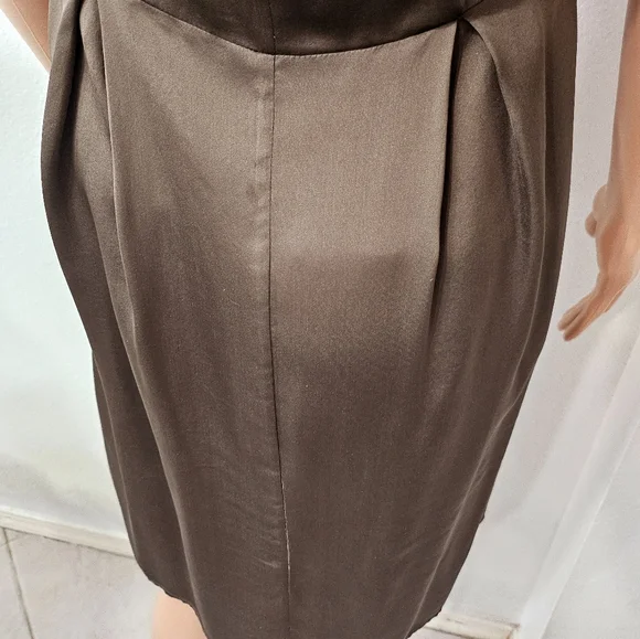 Banana Republic Elegant Olive Green Off-Shoulder Dress - Picture 8 of 10